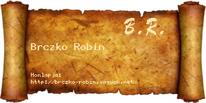 Brczko Robin névjegykártya
